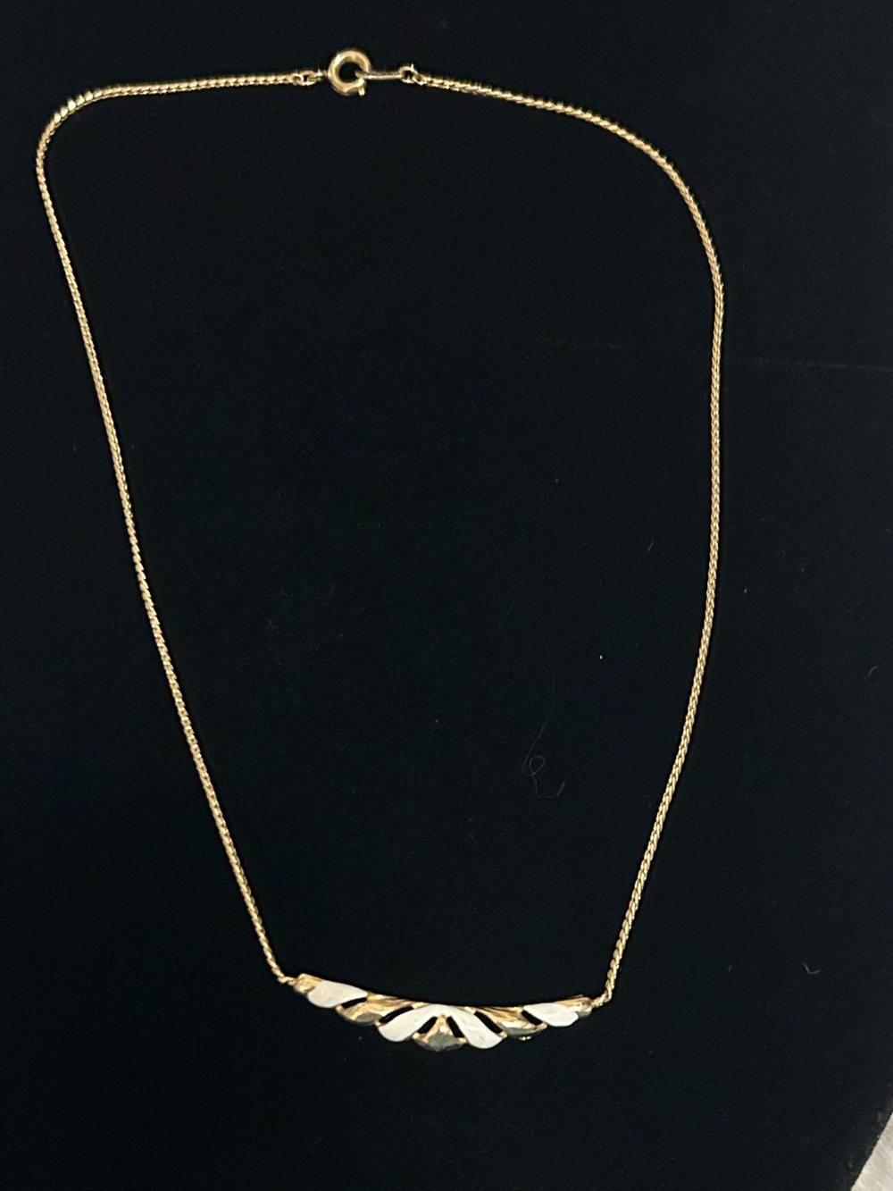 Vintage Nakagawa signed Gold-Tone Twisted Bar Necklace - Japan
